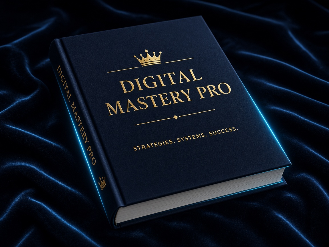 Digital Mastery Pro book on dark velvet